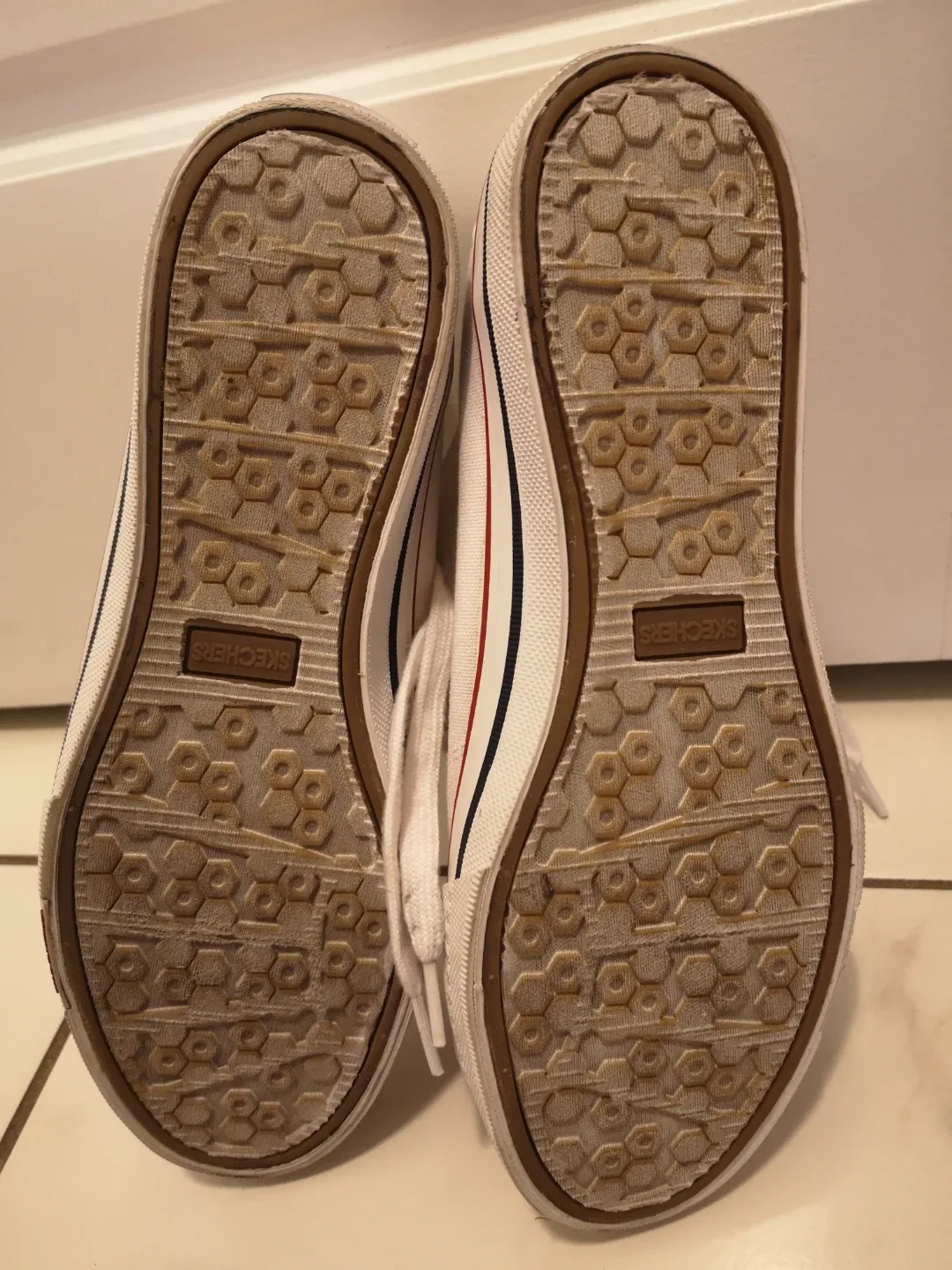 Skecher Street Women's White Canvas Sneakers - Size 9 image indicator(5)