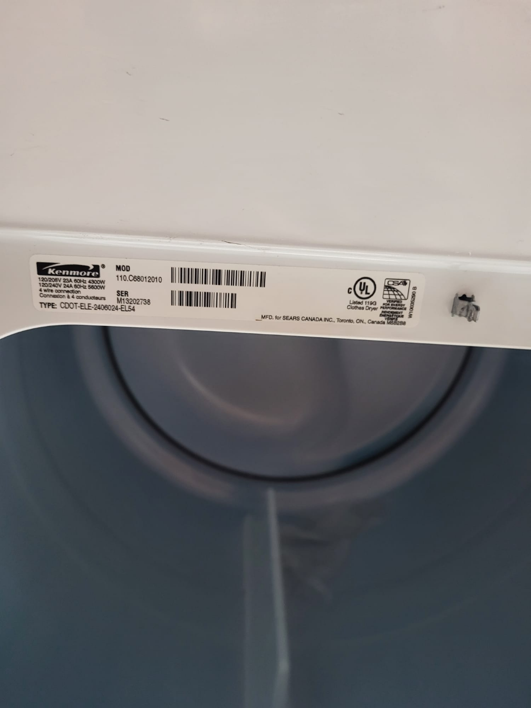 Kenmore Elite 4607 Gas Dryer - photo 3