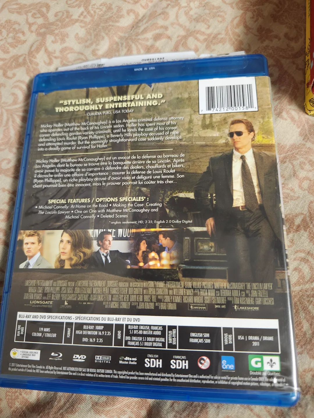 The Lincoln Lawyer (Blu-ray + DVD) Special Edition image indicator(2)