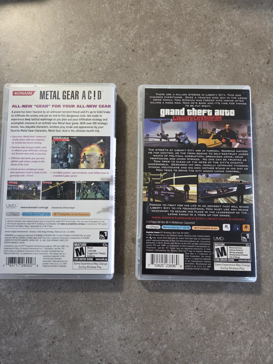 PSP Games - Metal Gear Ac!d & GTA Liberty image indicator(3)
