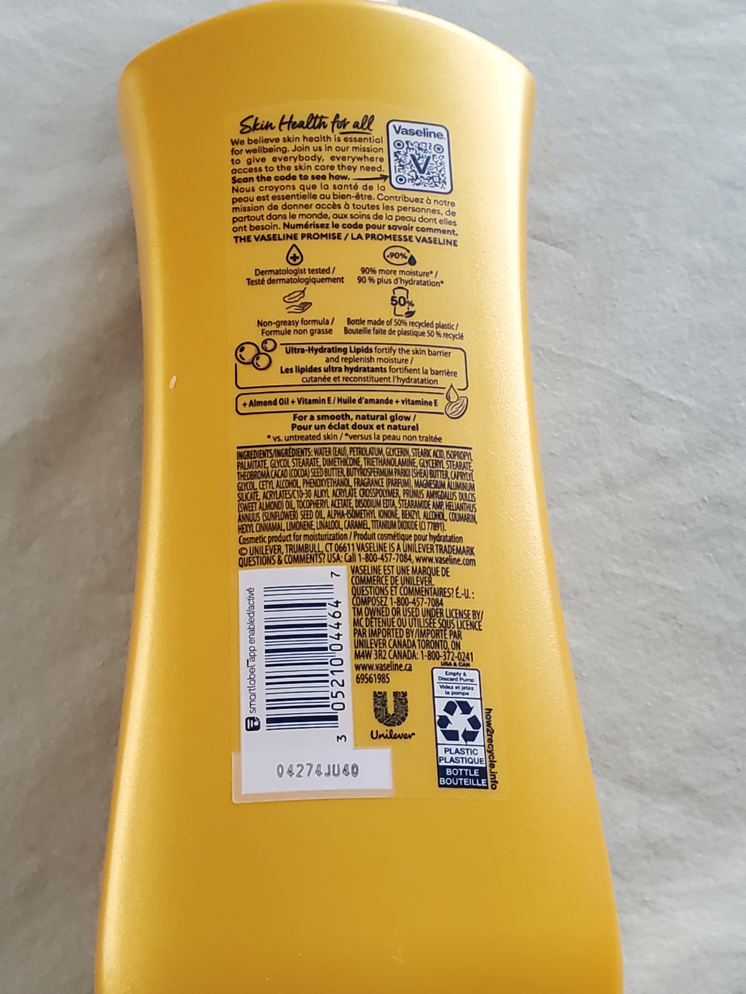 Vaseline Intensive Care Almond Smooth Lotion - 600mL - photo 3