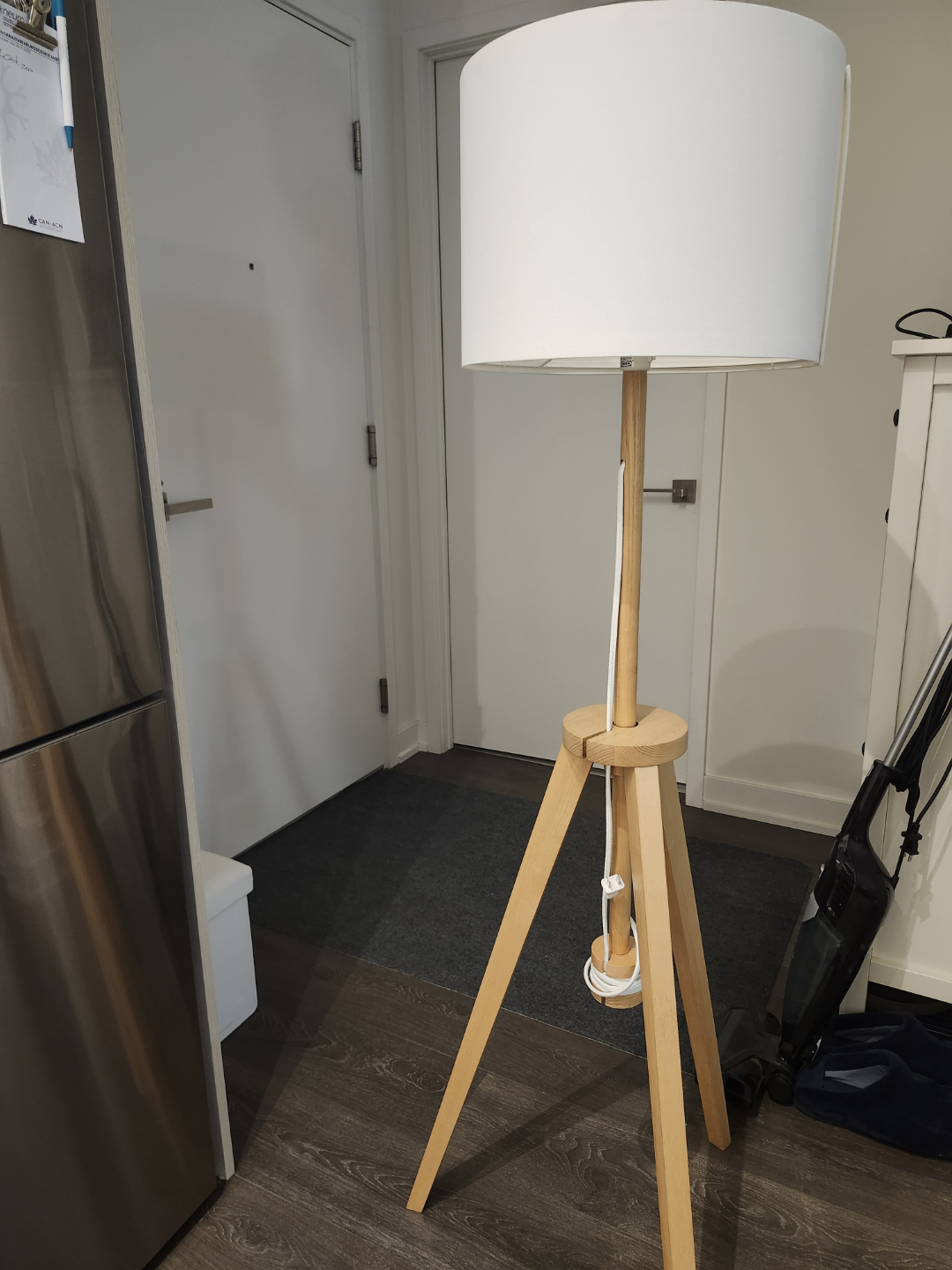 Tripod Floor Lamp with White Shade - photo 3