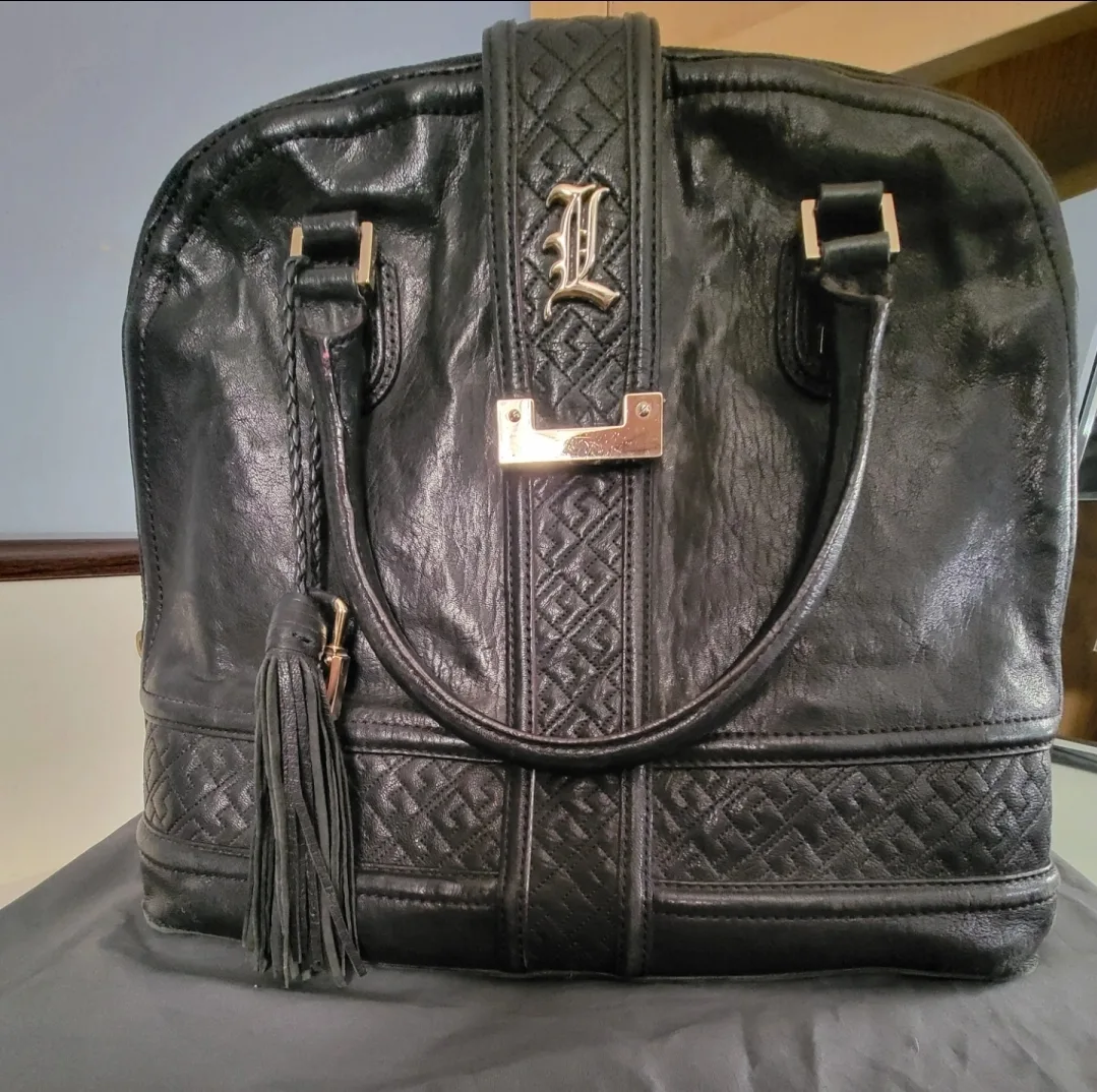 Black Leather L.A.M.B. Handbag thumbnail