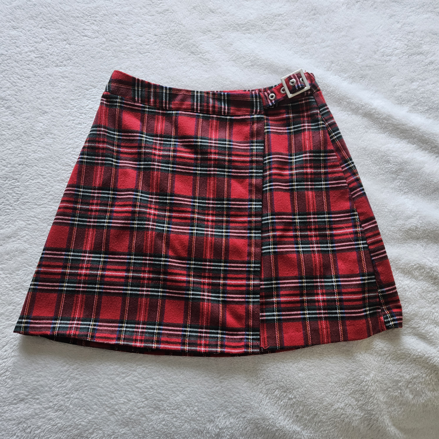 Red Plaid Mini Skirt