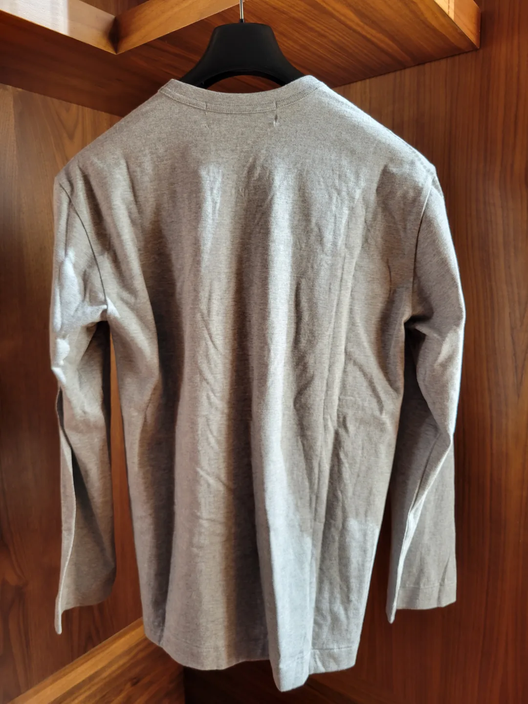 New Commes Des Garcons Long Sleeve Grey T Shirt - Large image indicator(2)