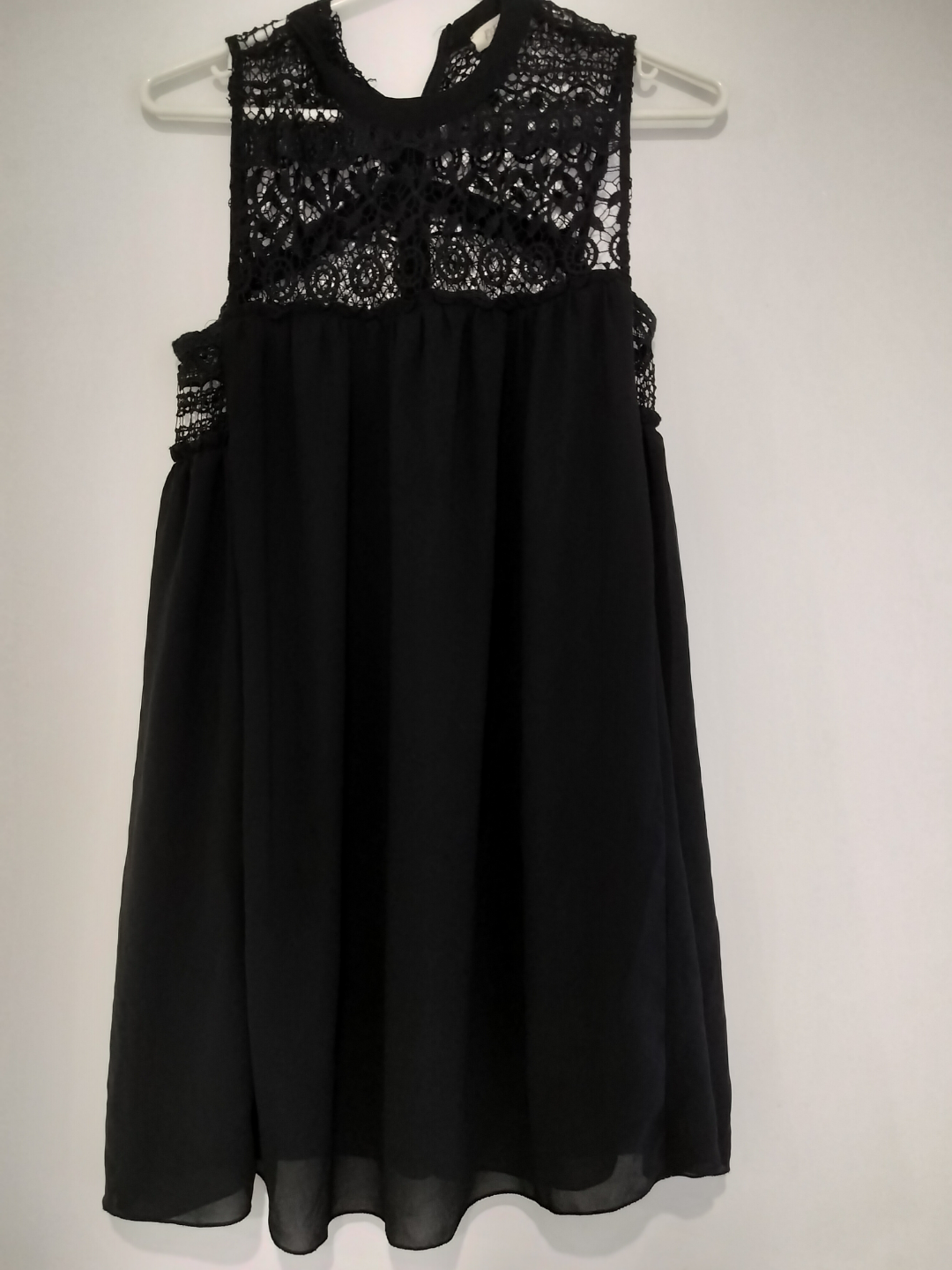 Black Lace Overlay Mini Dress - photo 2