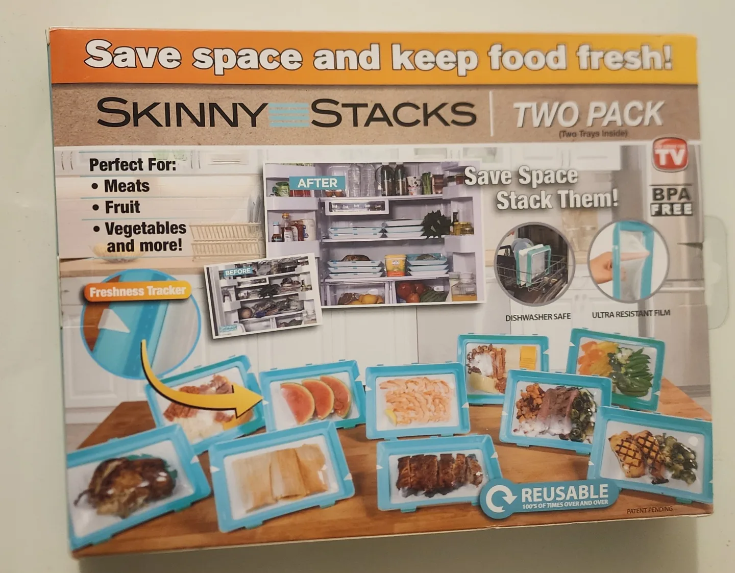 Skinny Stacks Two-Pack Food Storage Trays image indicator(2)