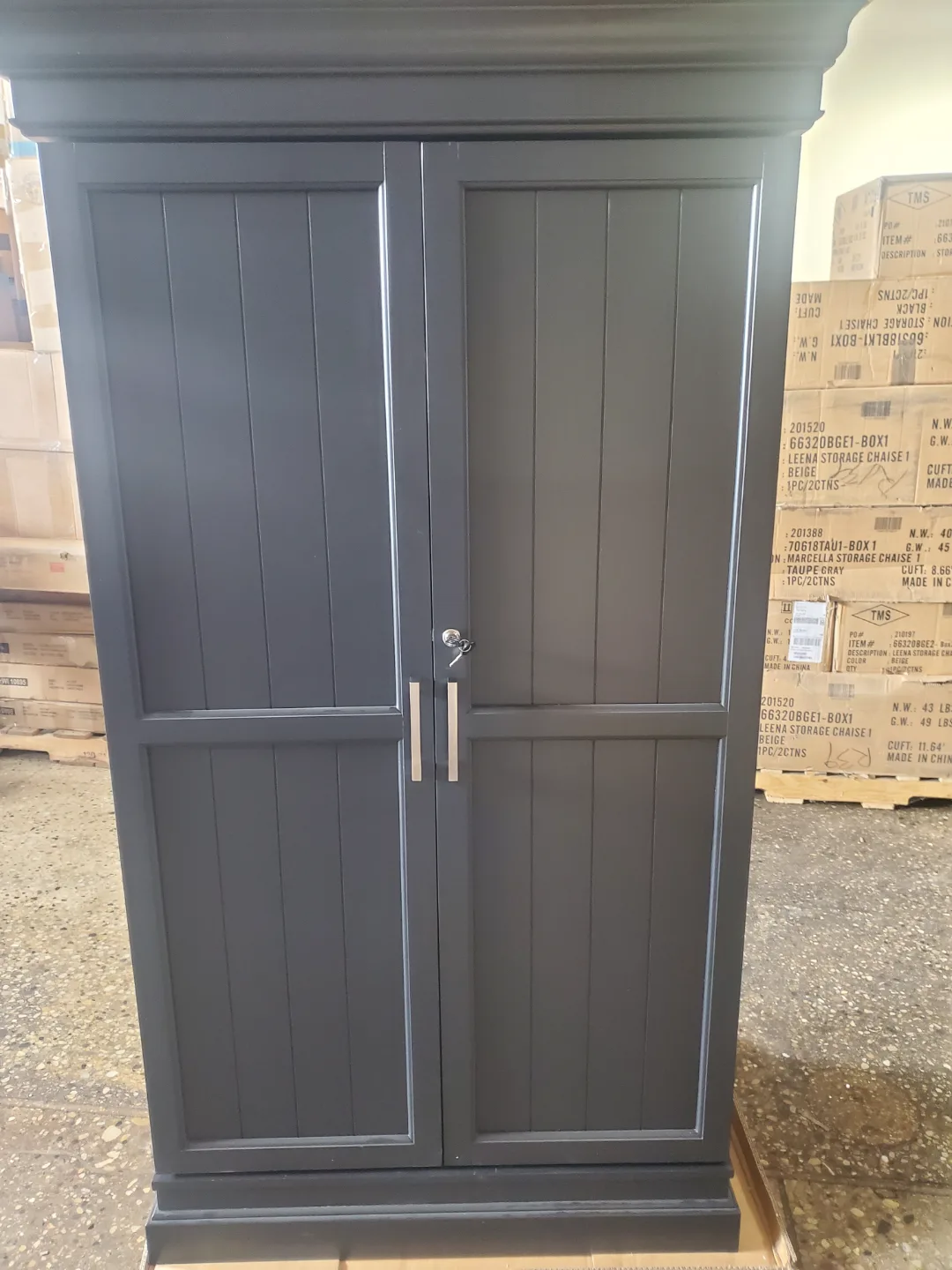 Bar Wine Storage Cabinet with Keys and LED Lights thumbnail