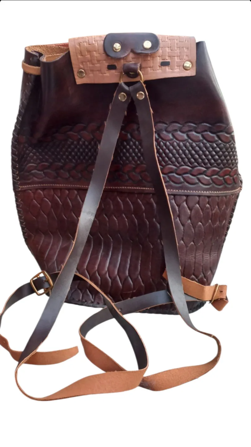 Handmade Leather Backpack image indicator(2)