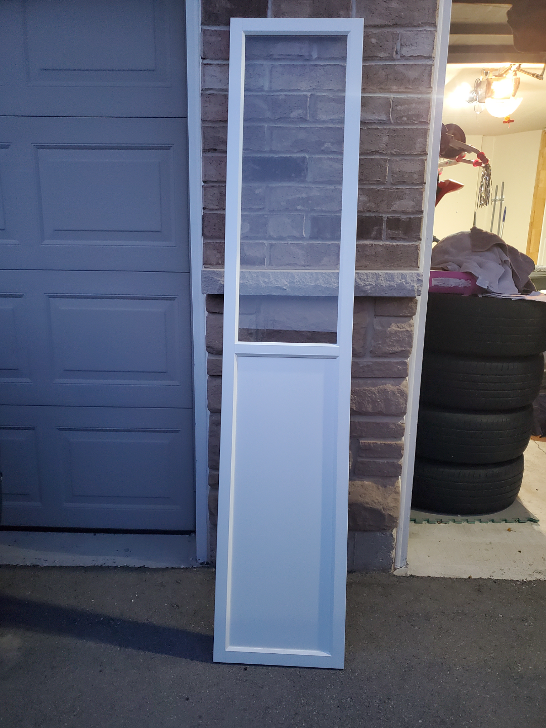 IKEA OXBERG White Panel/Glass Door