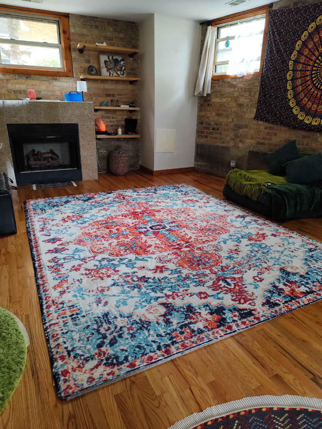 Boho Area Rug with Pad - photo 2