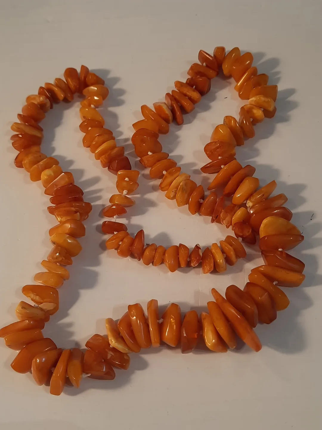 Vintage Amber Beaded Necklace thumbnail