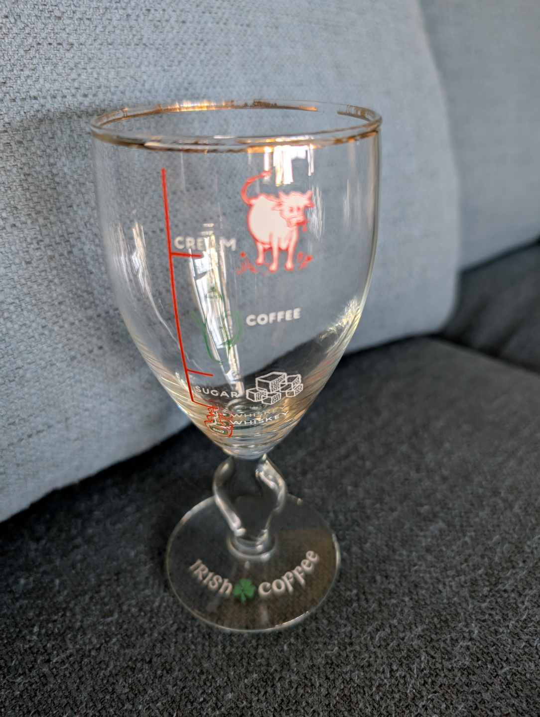 6 Vintage Irish Coffee Glass with Measurement Guide - photo 3
