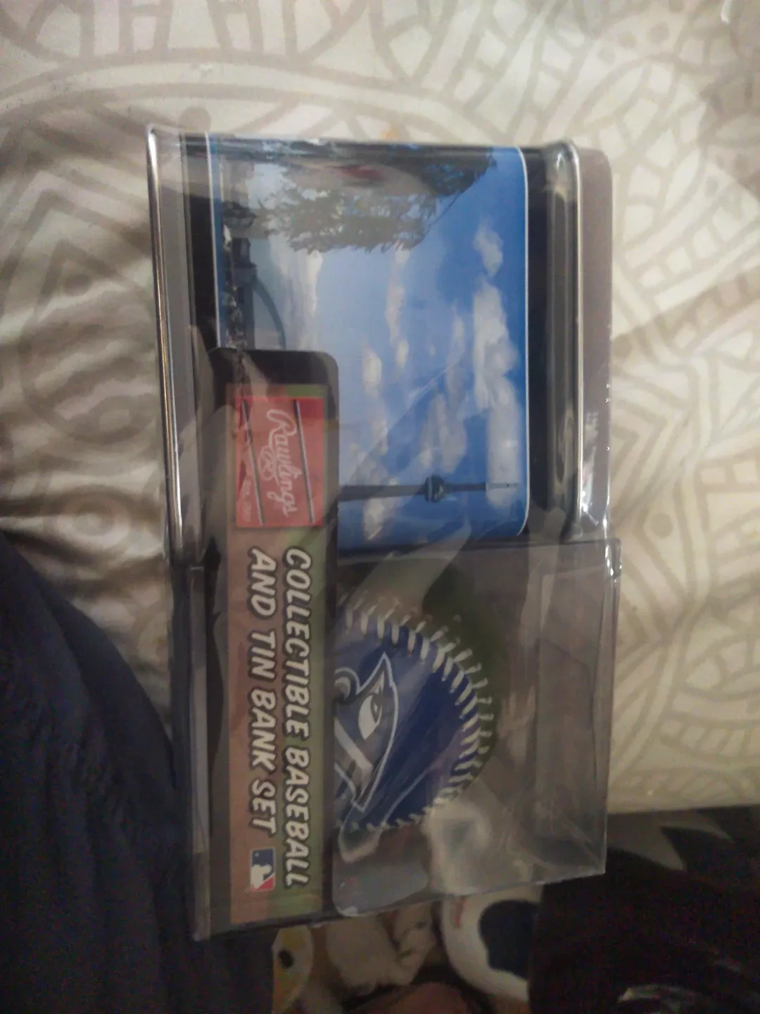 Collectible Toronto Blue Jays Baseball and Tin Bank Set thumbnail