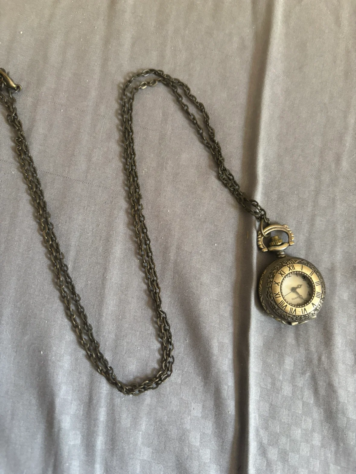 Antique-Style Pocket Watch Necklace thumbnail