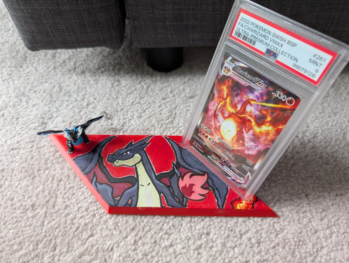 Charizard PSA card with hand painted accessories image indicator(2)