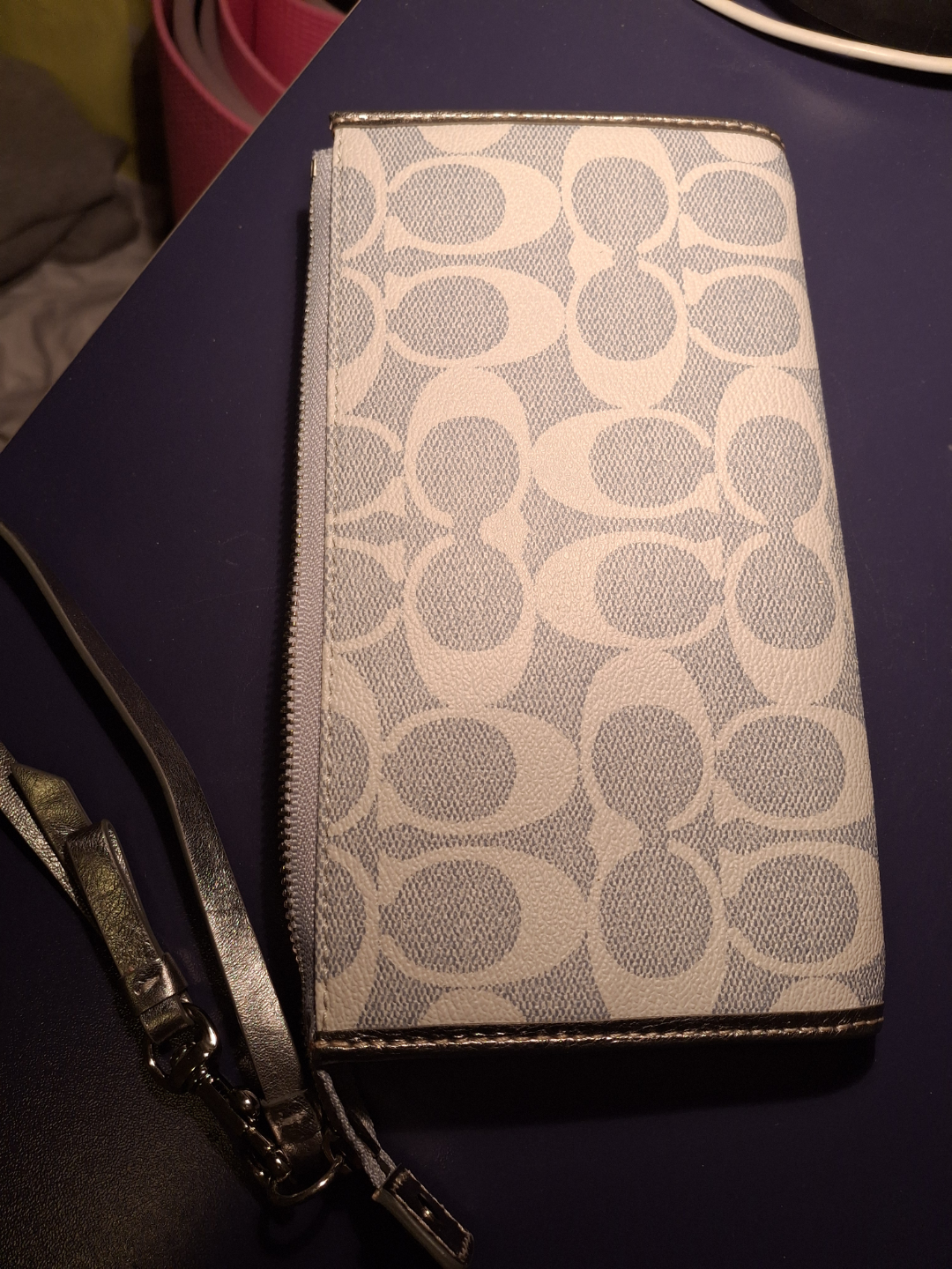 Coach Wristlet Wallet - Light Blue Signature Canvas - photo 3