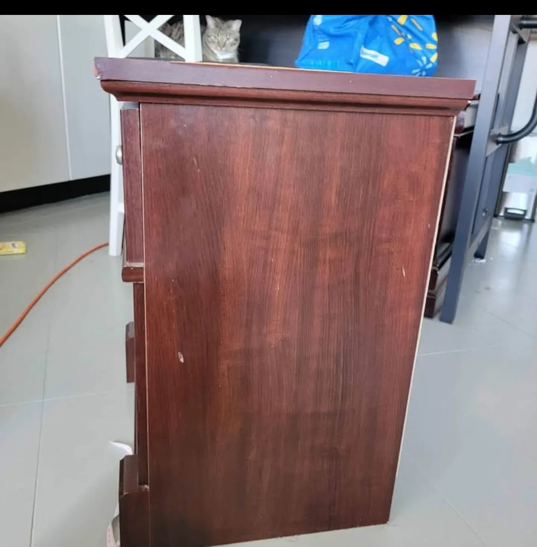 Dark brown wooden nightstand #freecycle image indicator(2)