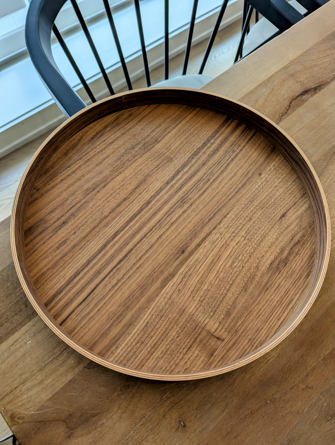 Large Round Wooden Tray