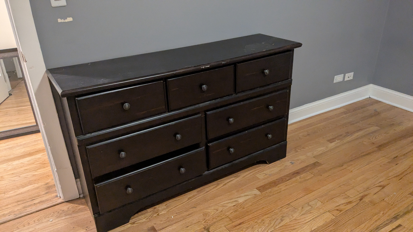 Dark dresser - 7 drawers