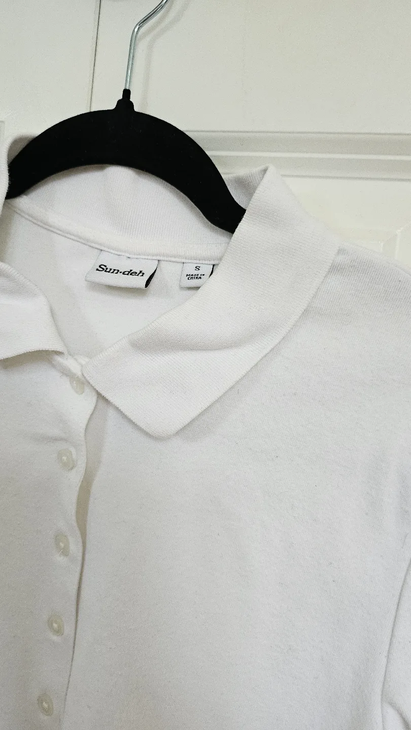 SUNDAY BEST White cropped Sun-deh collared shirt thumbnail