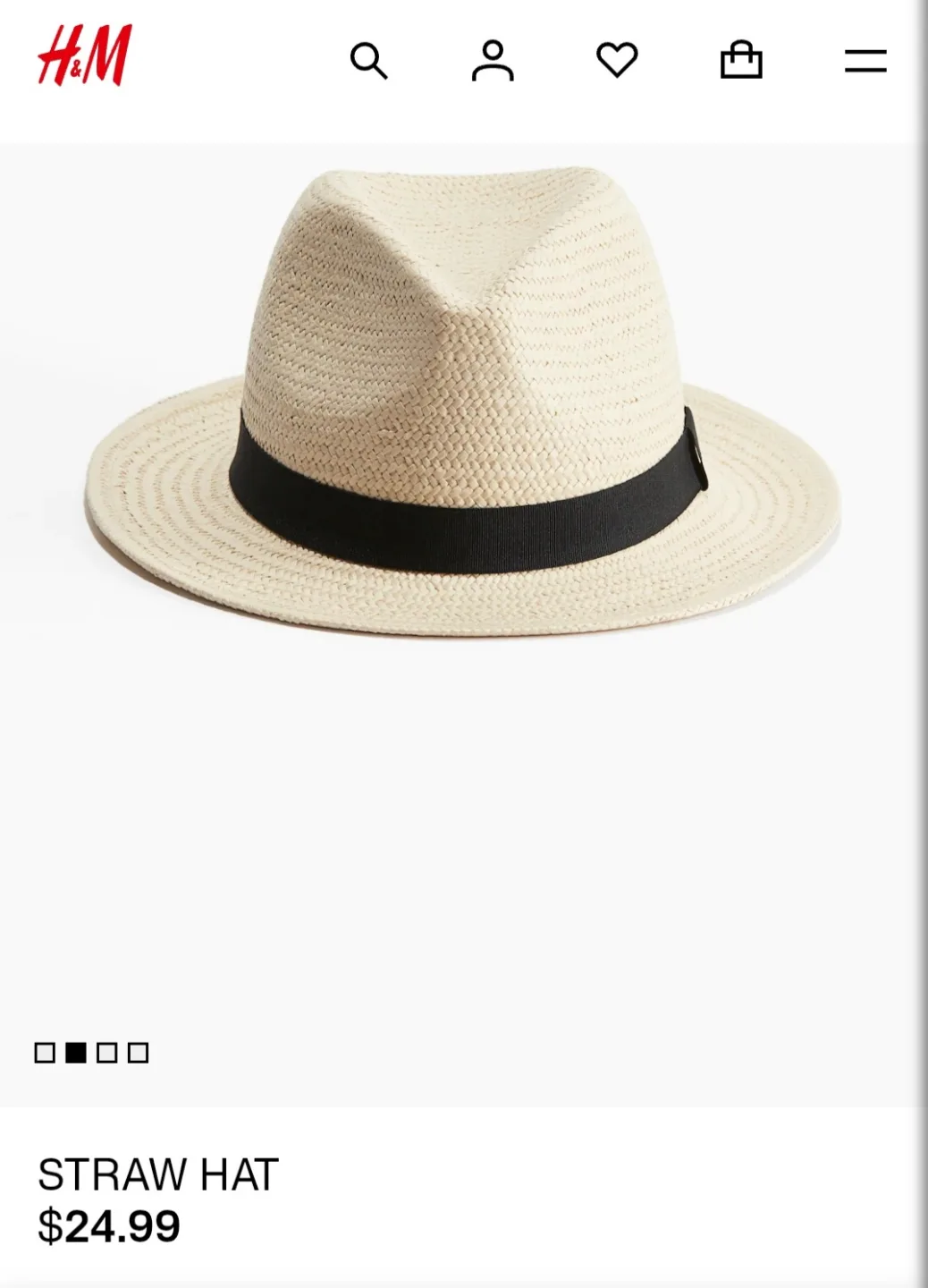 H&M Straw Fedora Hat #freecycle image indicator(3)