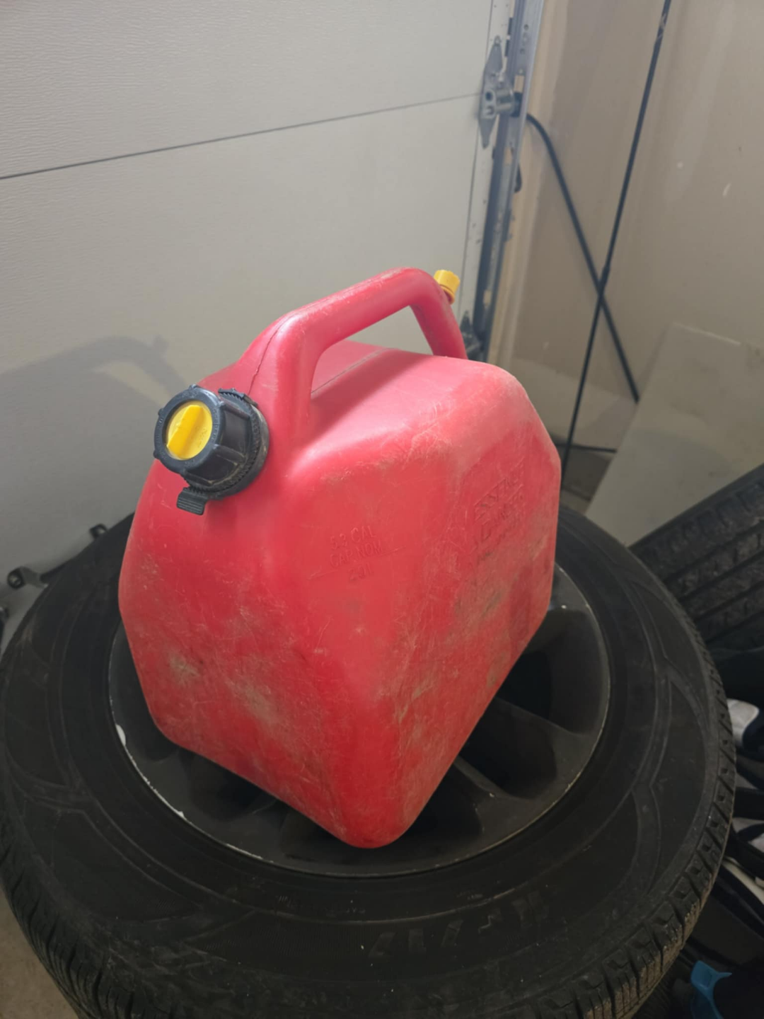 Red Plastic Gas Can