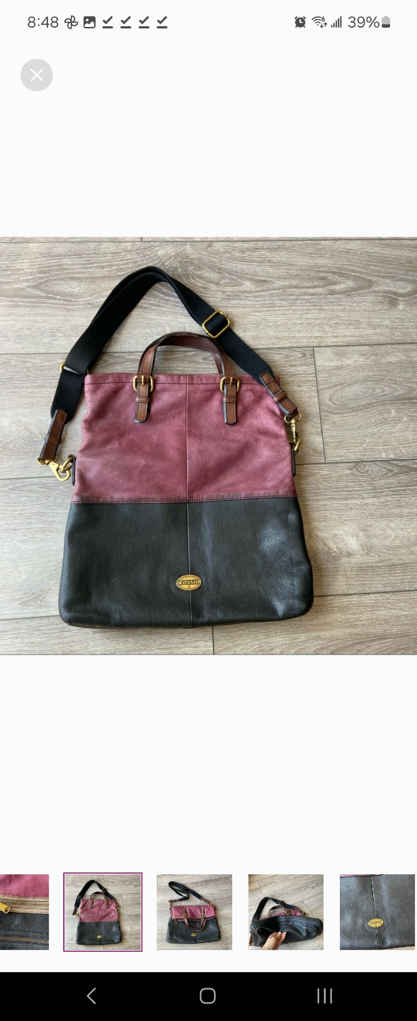 Fossil Explorer Leather Crossbody Bag