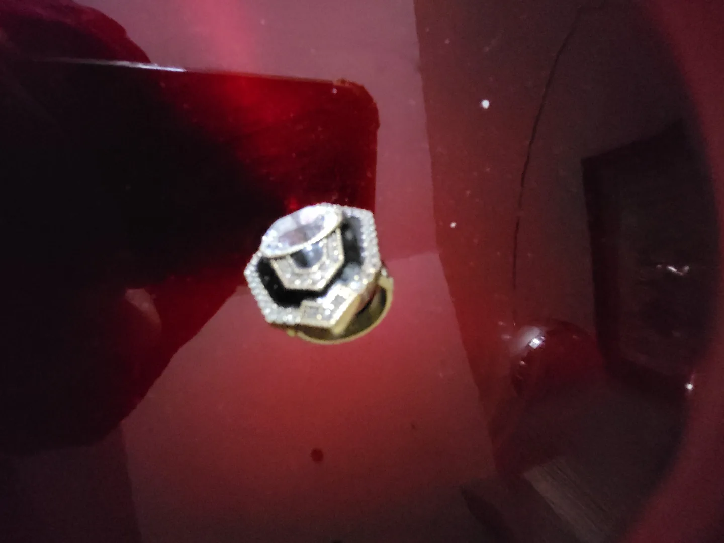 Heidi Daus Statement Ring - Black Enamel & Crystal image indicator(4)