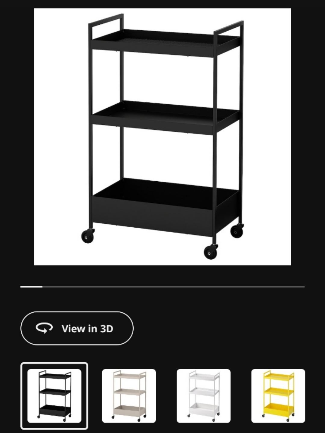 IKEA NISSAFORS Utility Cart - Black - photo 4