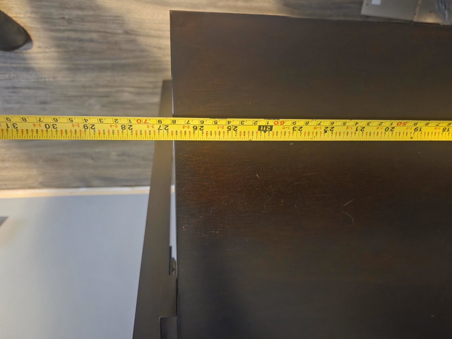 Dark Brown Ladder Desk with Shelves - photo 5