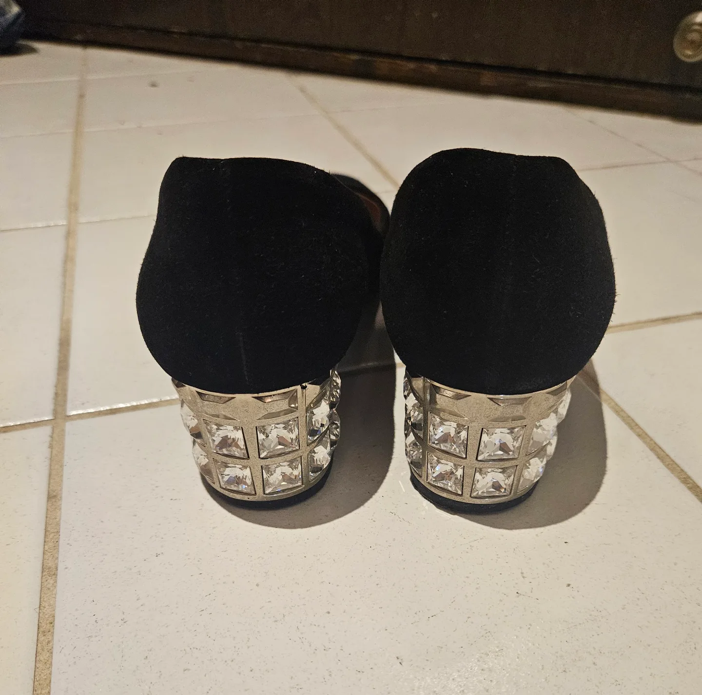 Miu Miu Black Suede Heels Size 38 1/2 image indicator(3)