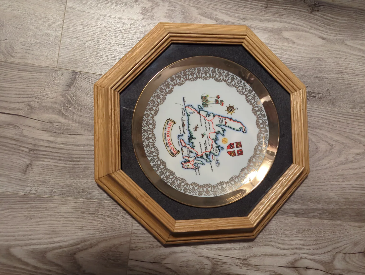 Newfoundland Collector's Plate in Wooden Frame thumbnail