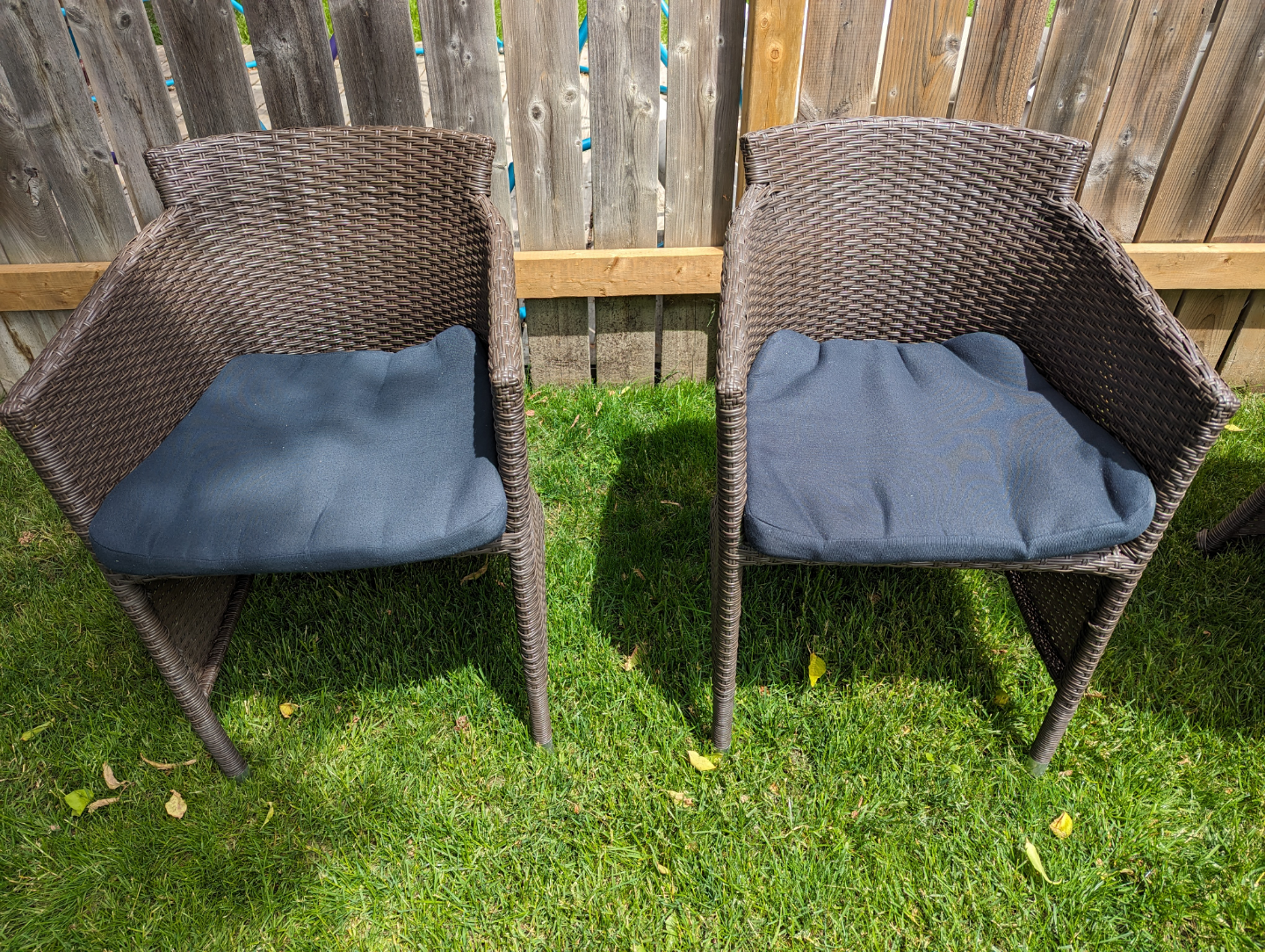 3-Piece Nesting Wicker Patio Set with Cushions - photo 4