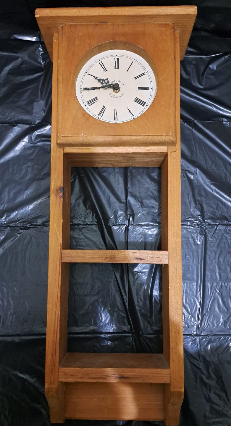 Home Made Solid Wood Wall Clock/Shelf - photo 3