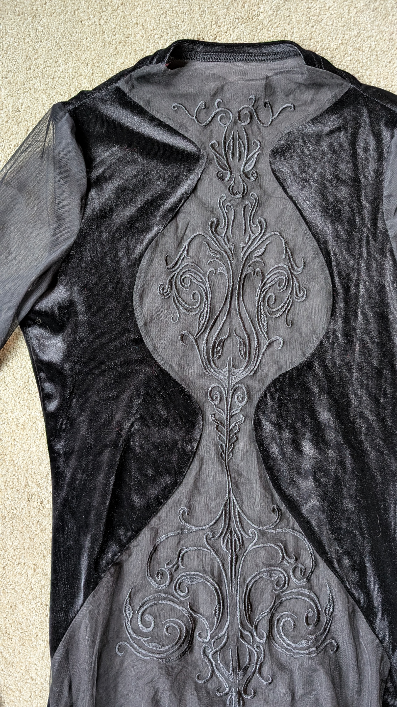 Unique Halibuy Black Dress with Embroidered Front - photo 3