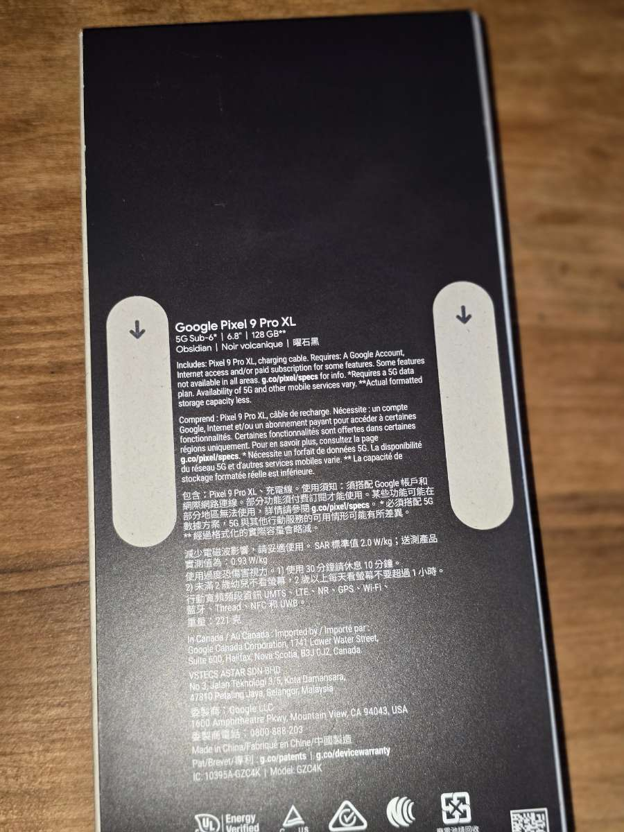 Google Pixel 9 Pro XL - Obsidian - 128 GB - Brand New in Box - photo 2
