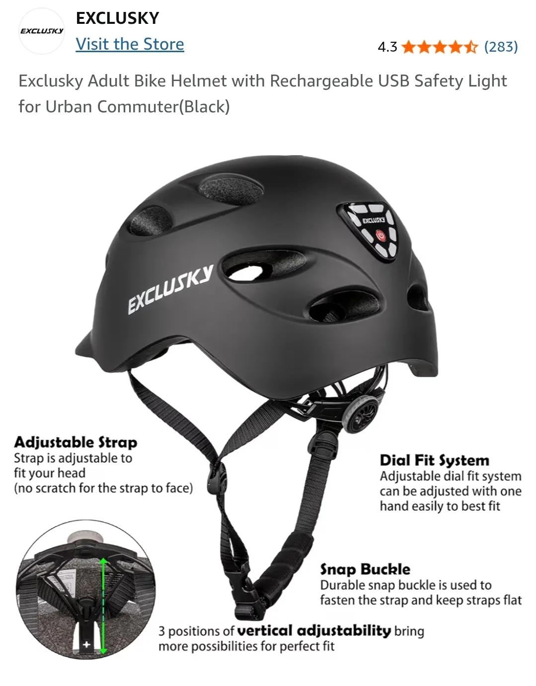 Adult Bike Helmet with Rechargeable Safety Light image indicator(4)