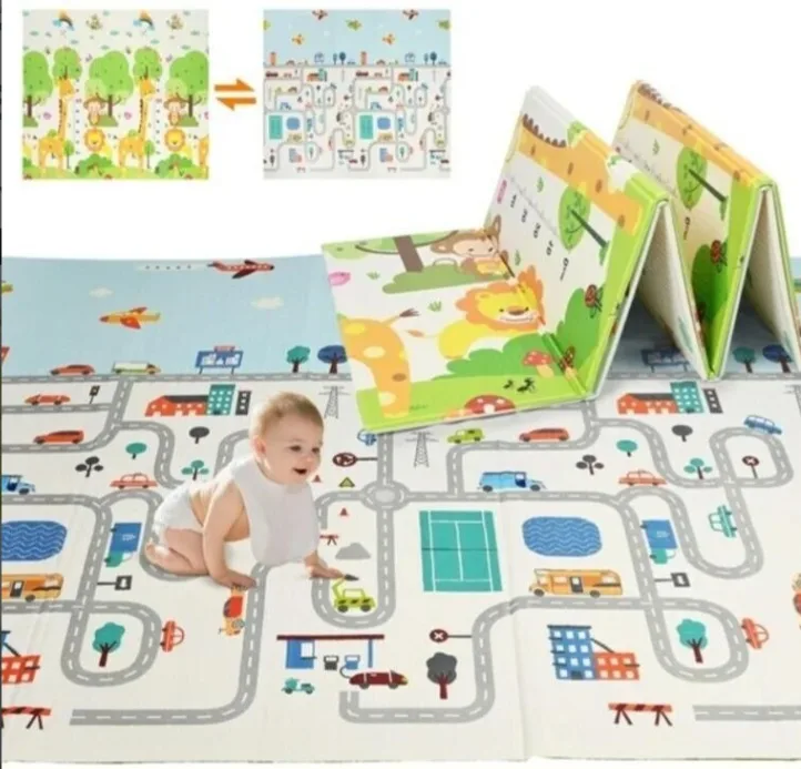 New Large Double-Sided Baby Playmat, measuring 79 x 71 thumbnail