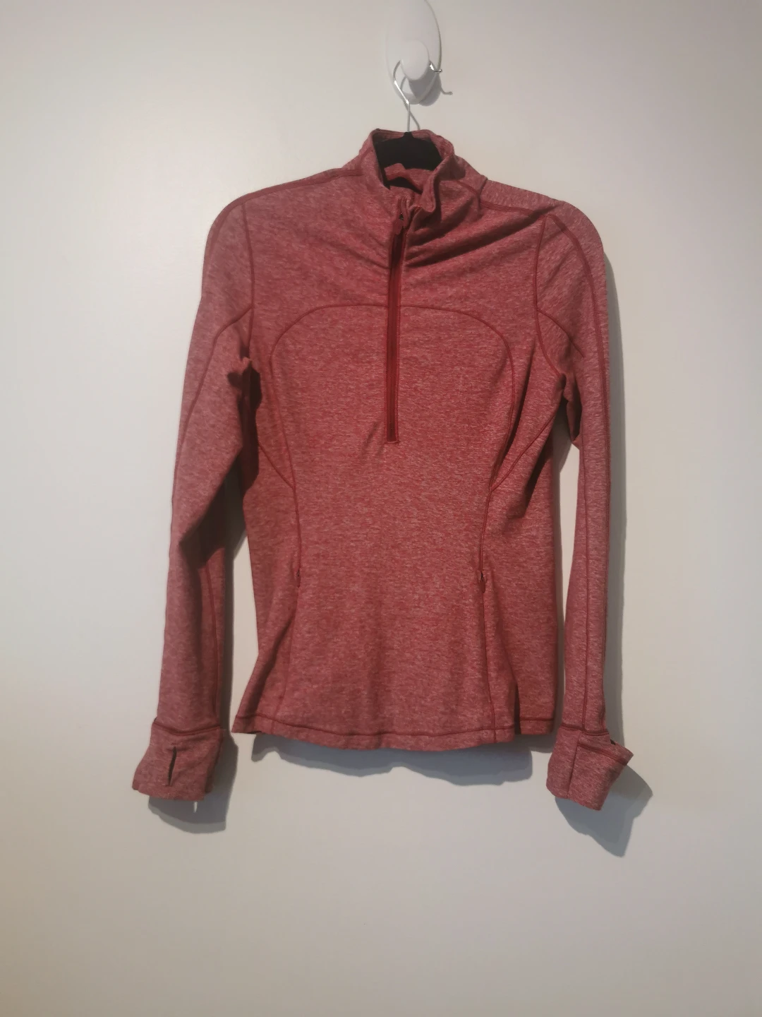 Lululemon Run Briskly 1/2 ZipHeathered Dark Sport Red S8 - photo 3