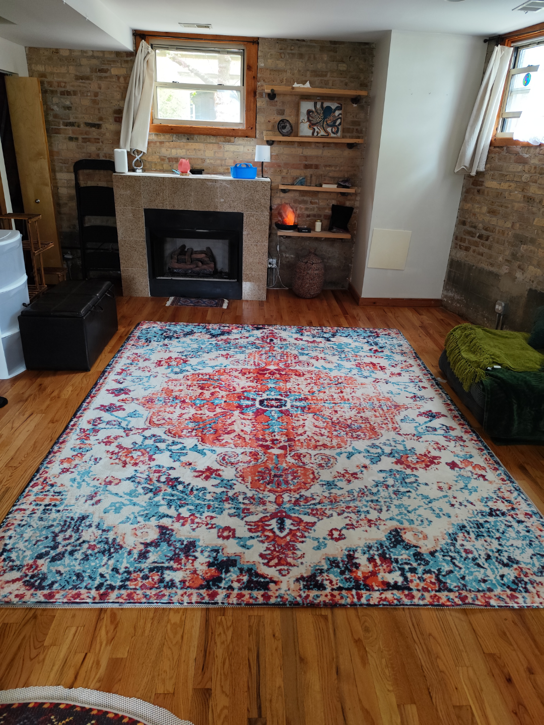 Boho Area Rug with Pad
