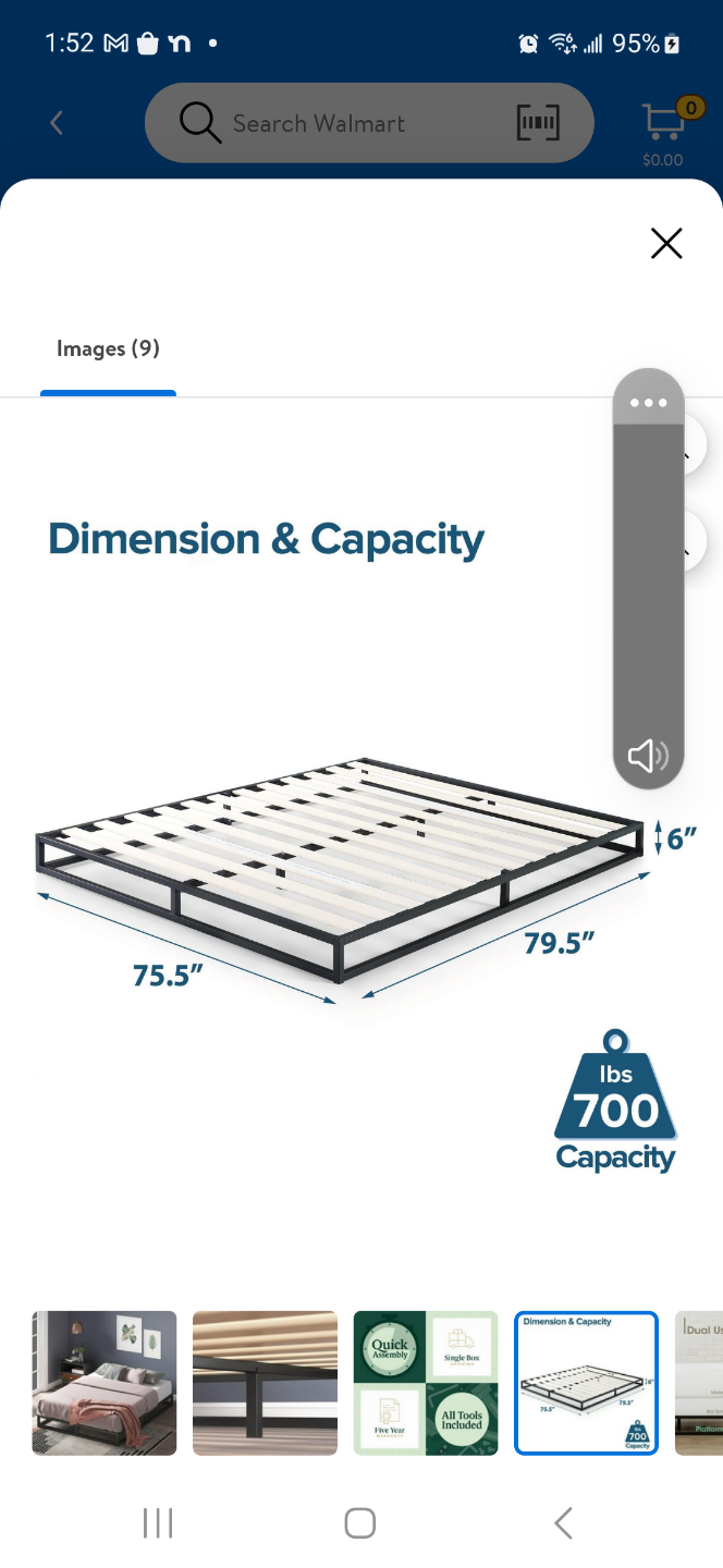 2 double/ full-size metal bed frames with bamboo mattresses - photo 3