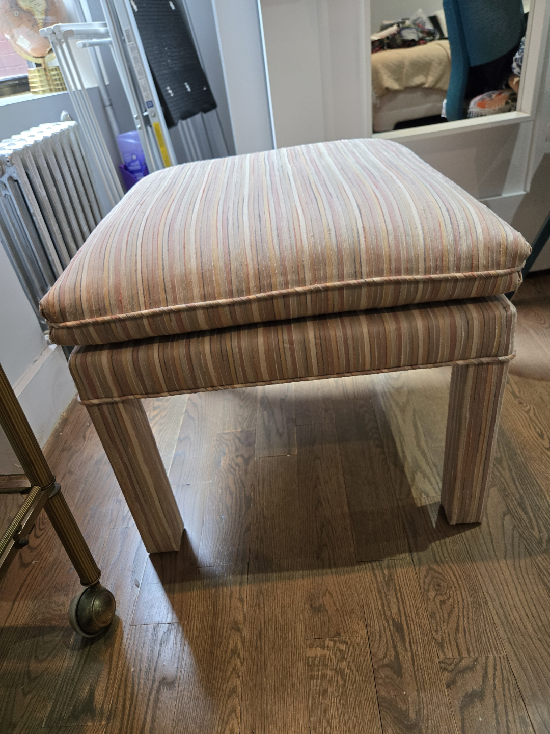 Mid-Century Modern Upholstered Ottoman - photo 2