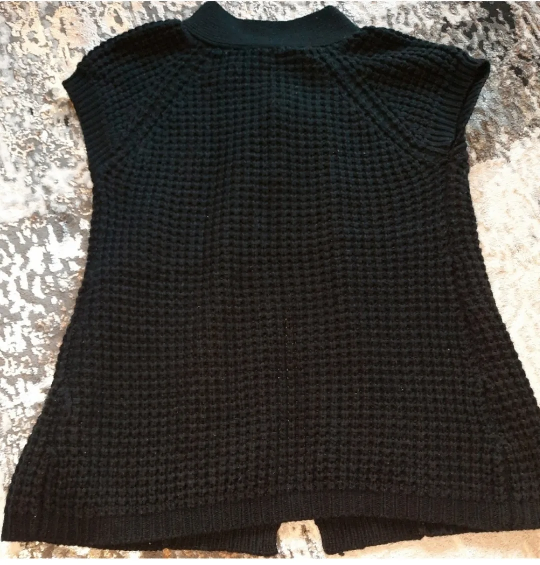 Black Knit Cardigan Sweater image indicator(2)