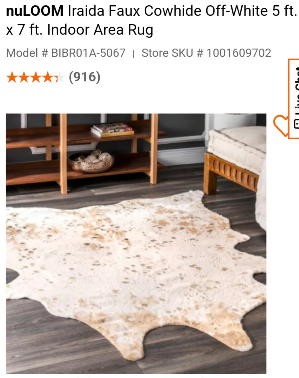 Faux Cowhide Rug thumbnail