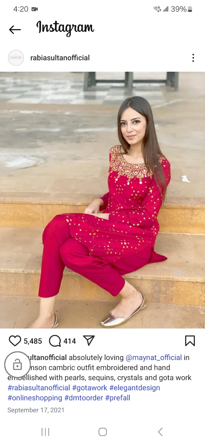 Gorgeous Maroon & Gold Embroidered 2-Piece Suit thumbnail