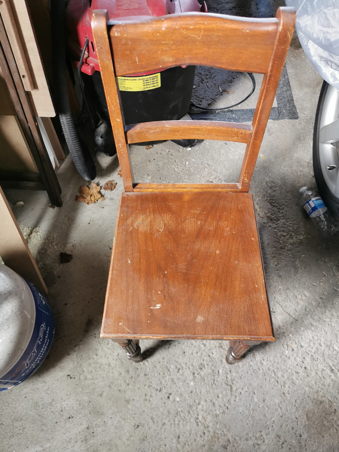 Vintage Wooden Chair with Hidden Compartment