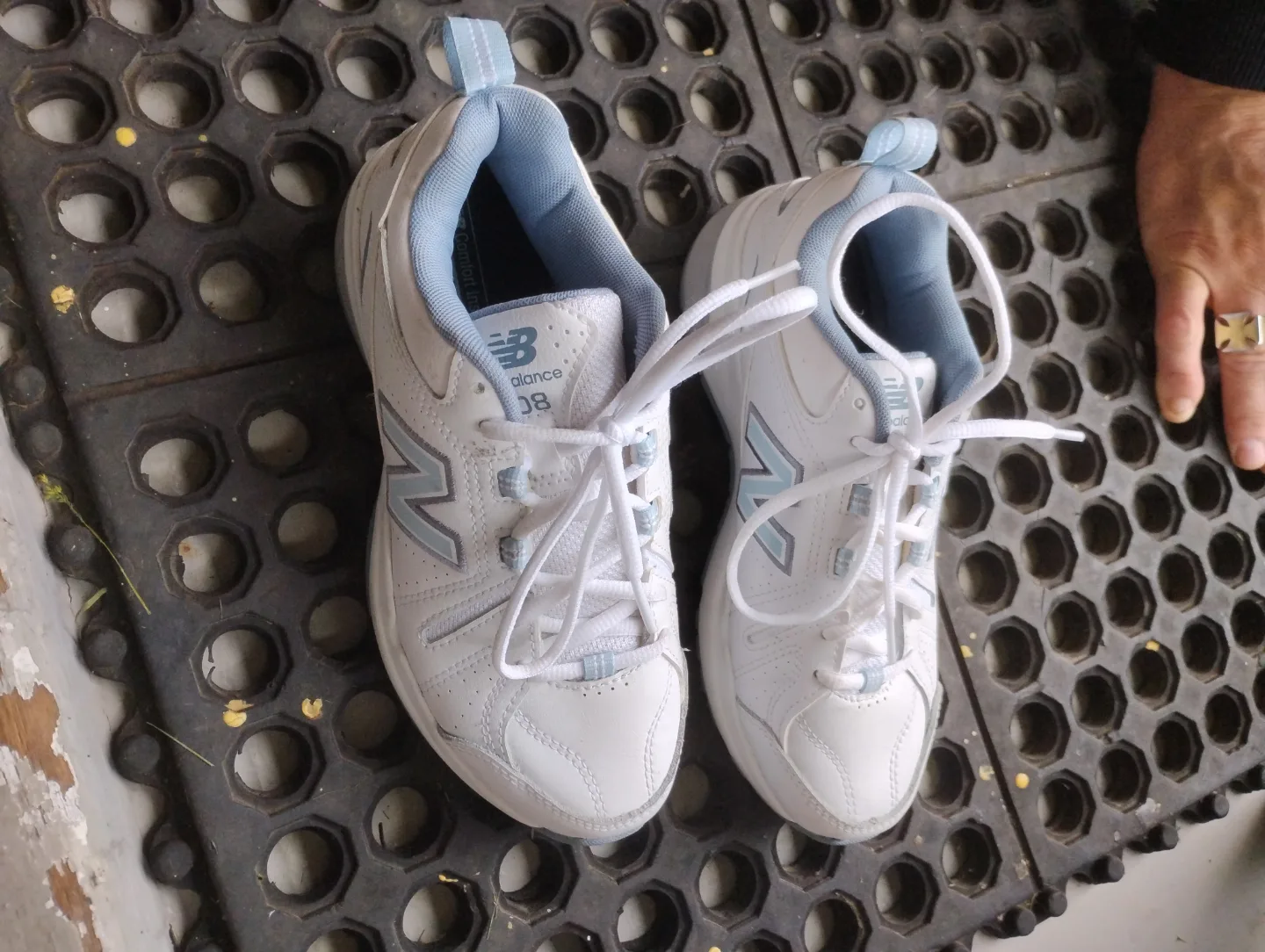 New Balance 608 White and Blue Sneakers image indicator(3)