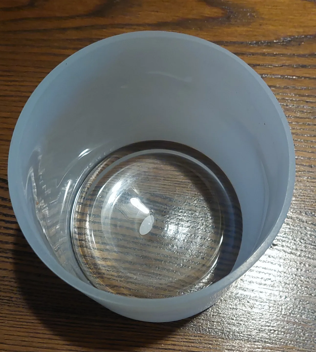 White frosted glass candle holder image indicator(2)