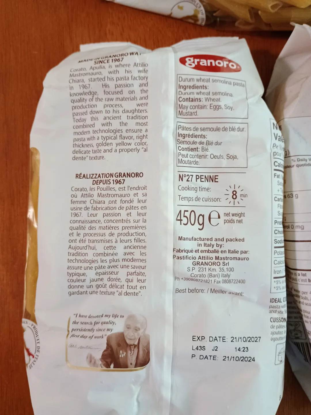 🇨🇦#Freecycle Granoro N°26 Penne Pasta - 3 x 450g unopened Bags image indicator(3)